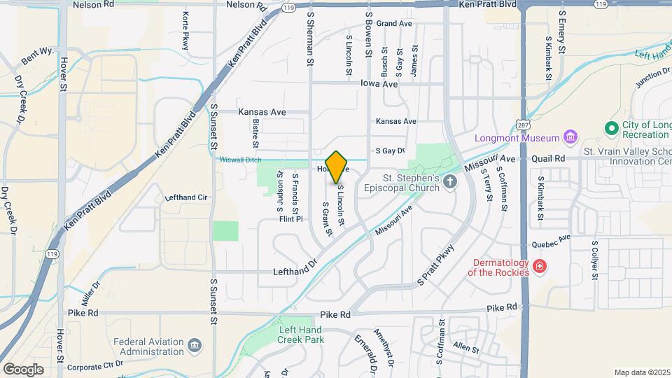 1319 S Lincoln St Map and Location Details