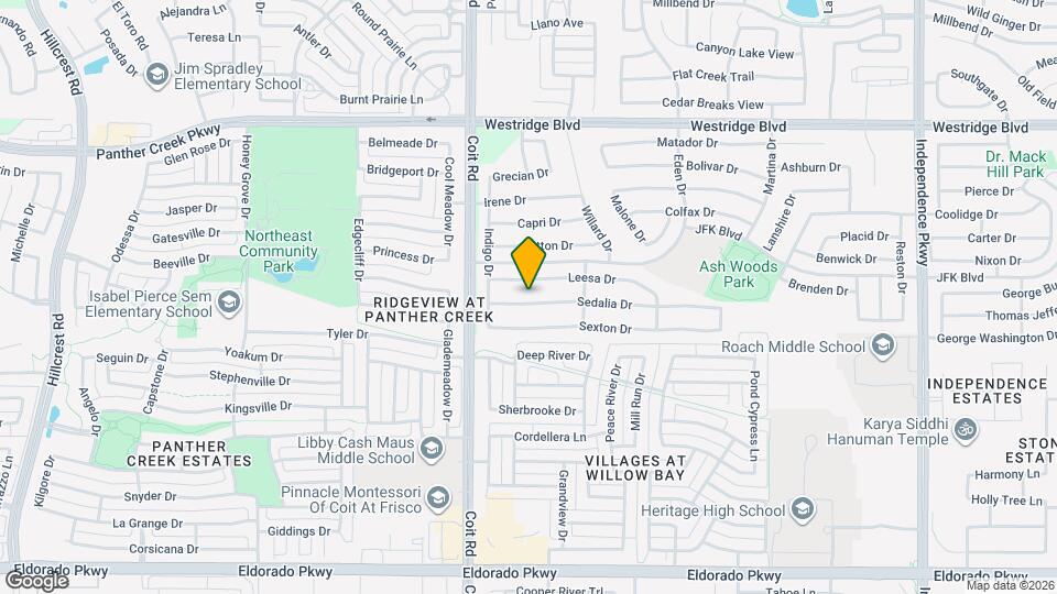 10848 Sedalia Dr Map and Location Details