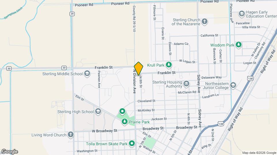 1175 N 8th St Map and Location Details