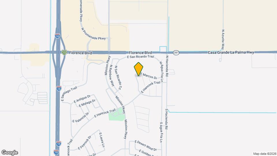416 N Questa Trail Map and Location Details