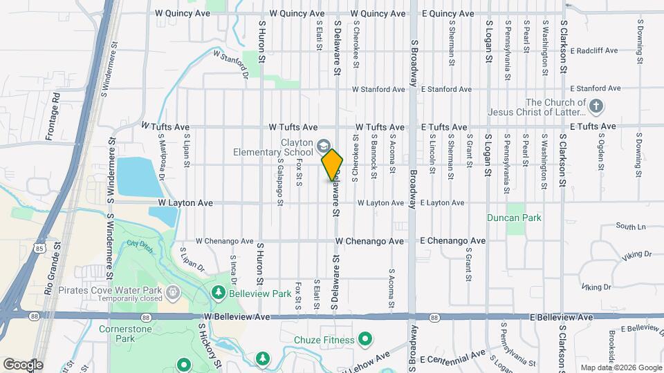 4751 S Delaware St Map and Location Details