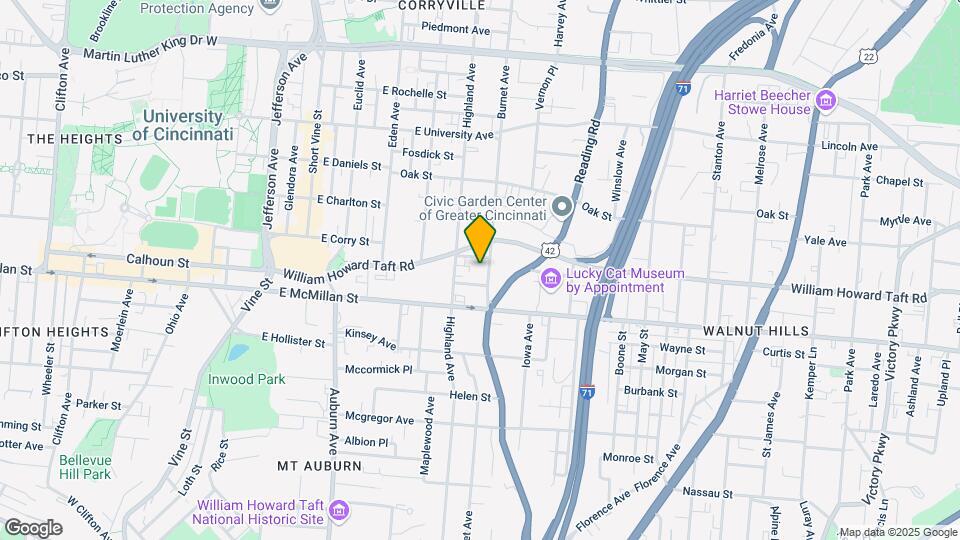 2531 Burnet Ave Map and Location Details