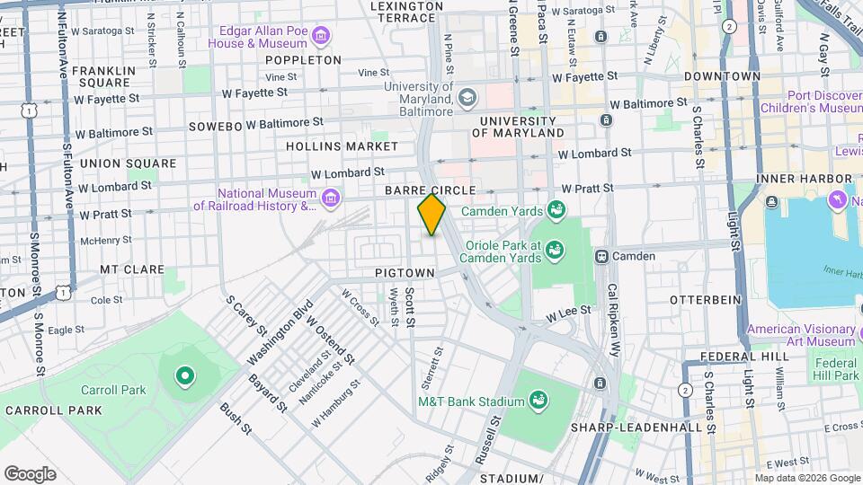 1037 W Barre St Map and Location Details
