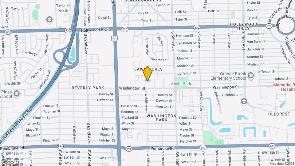 5849 Washington St Map and Location Details