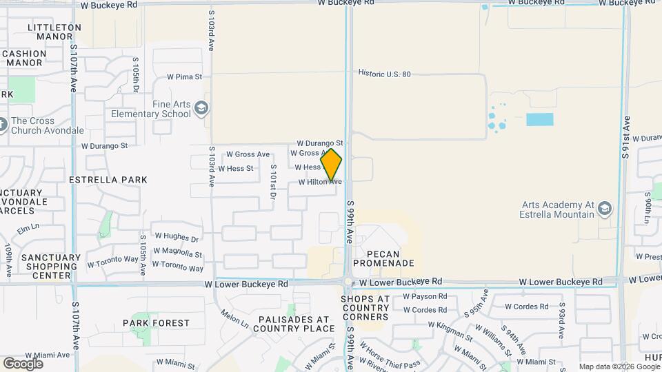 9921 W Hilton Ave Mapa y Detalles de la Ubicación