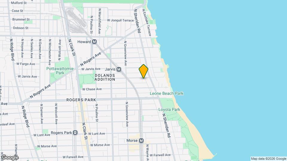 1321 W Sherwin Ave, Unit 1B Map and Location Details