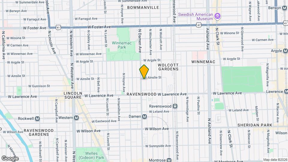 4847 N Damen Ave Map and Location Details