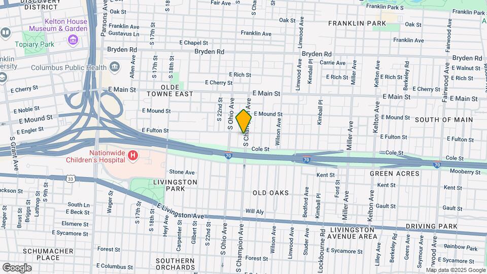 509 S Champion Ave Map and Location Details