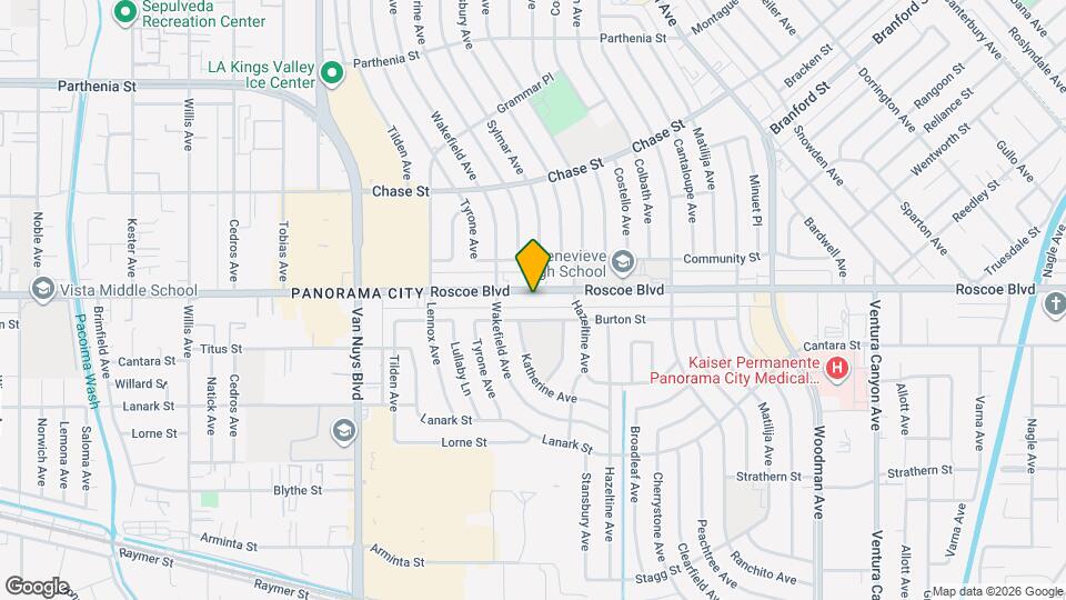 14154 Roscoe Blvd Map and Location Details