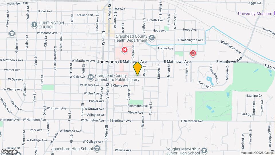 519 E Oak Ave Map and Location Details