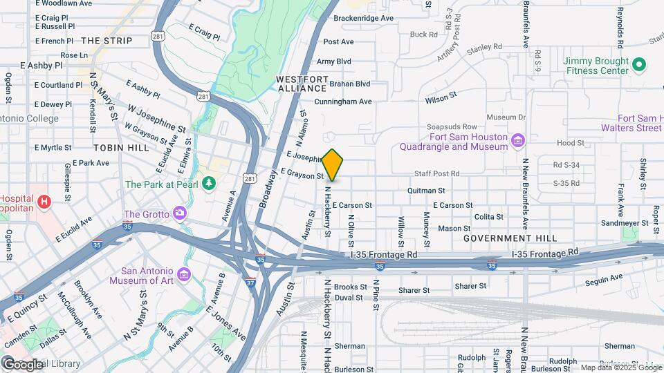 1828 N Hackberry St Map and Location Details