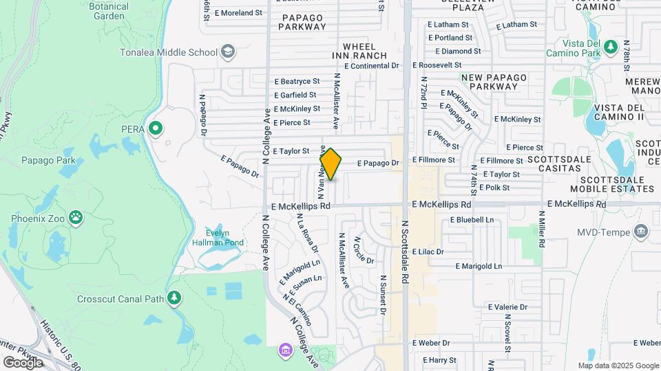 2110 N McAllister Ave Map and Location Details