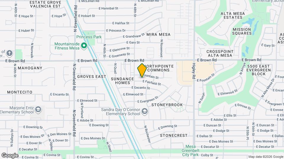 4828 E Fairfield St, Unit 2 bedroom 1 bathroom=Utilities included Map and Location Details