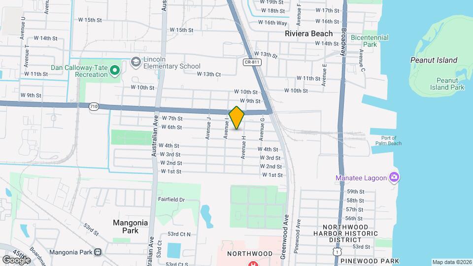 725 W 6th St Map and Location Details