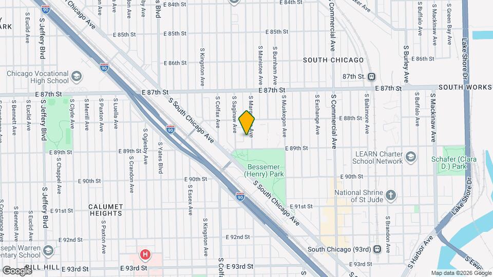 8838 S Marquette Ave Map and Location Details