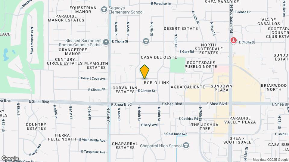 6615 E Desert Cove Ave Map and Location Details