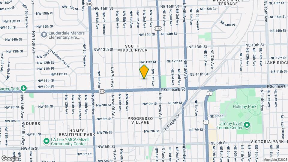 1035 NW 2nd Ave Map and Location Details