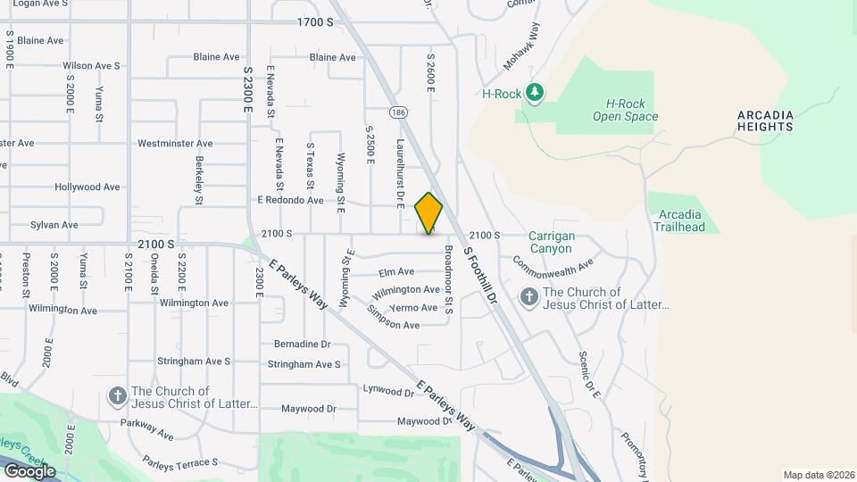 2590 E 2100 S Map and Location Details