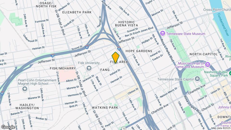 1305 Jackson St Map and Location Details