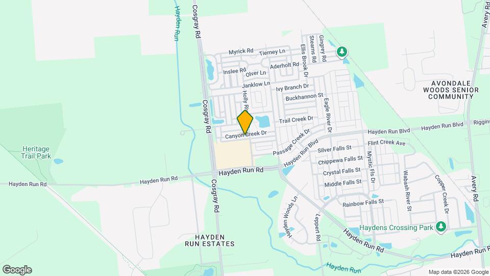 5967 Canyon Creek Dr Map and Location Details