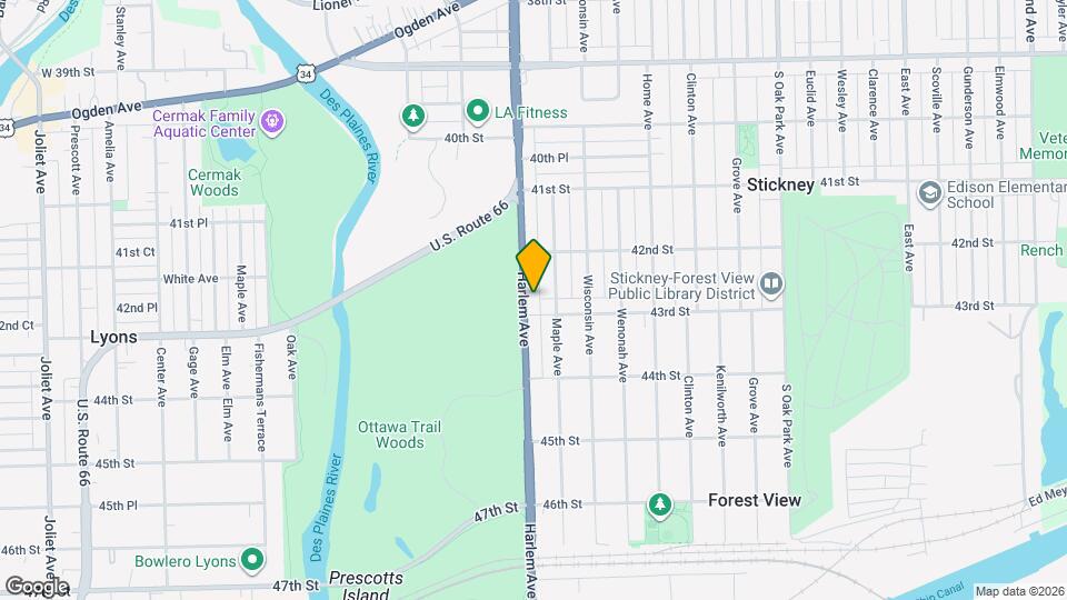 4227 S Harlem Ave Map and Location Details