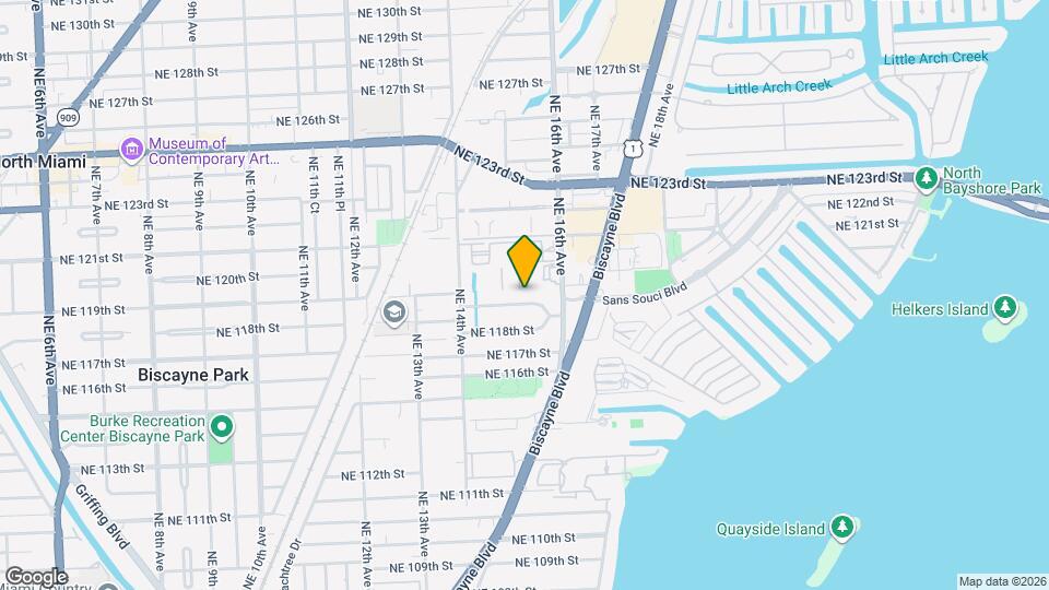 1521 NE 118th Terrace Map and Location Details