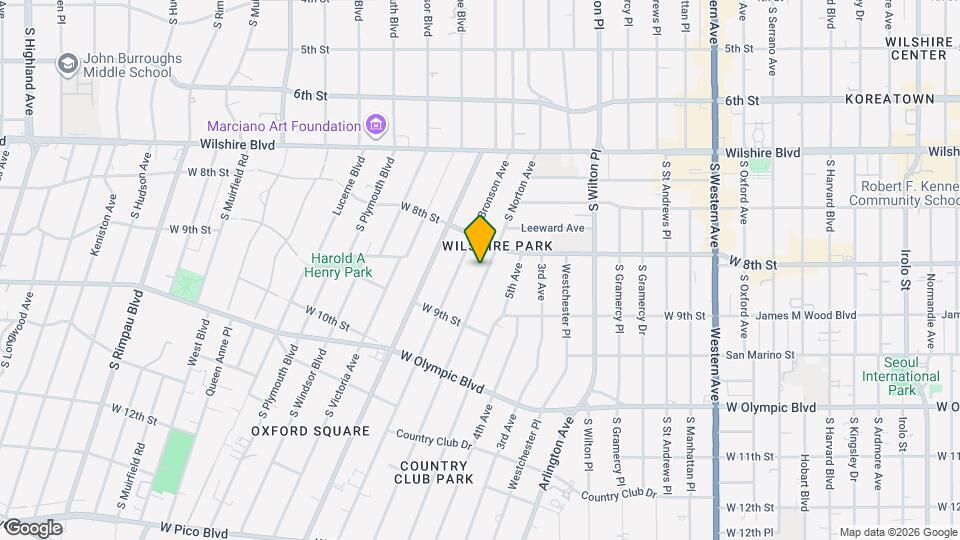 835 S Norton Ave Mapa y Detalles de la Ubicación