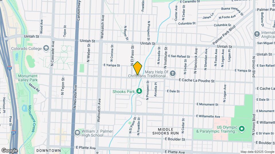 718 E Cache La Poudre St Map and Location Details