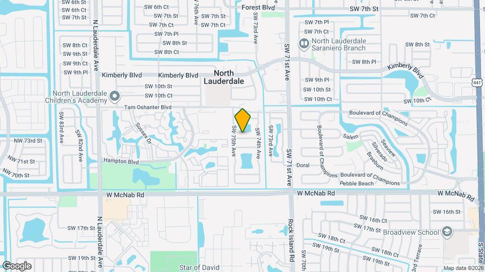 7425 SW 12th Ct Map and Location Details