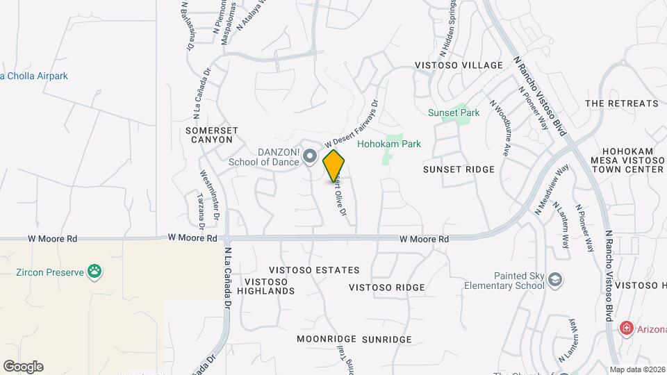12949 N Desert Olive Dr Mapa y Detalles de la Ubicación