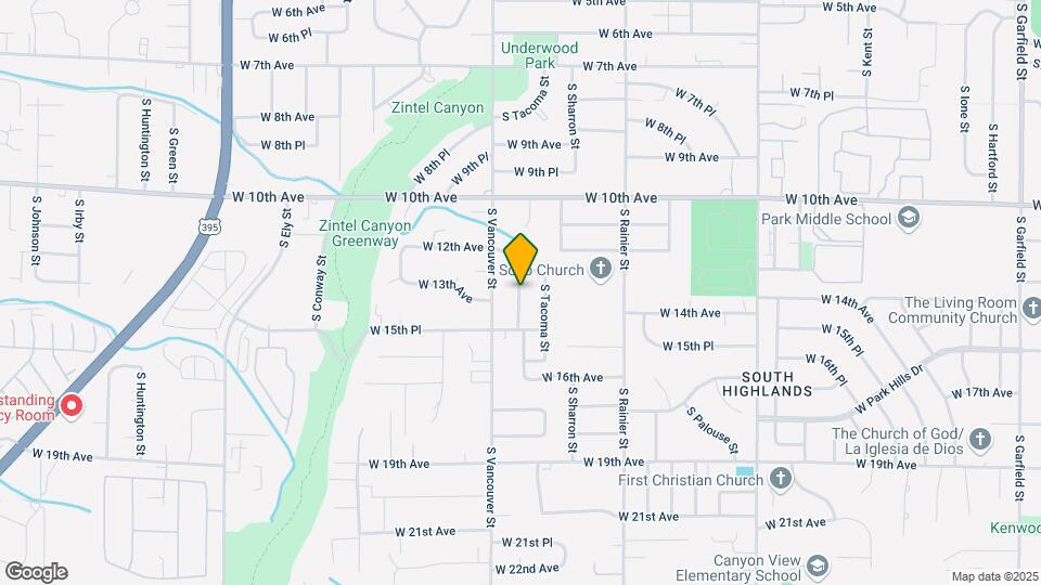 1163 S Underwood St Map and Location Details