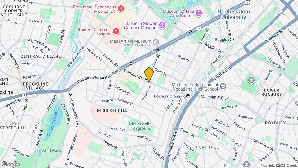 1548 Tremont St, Unit 3 Map and Location Details