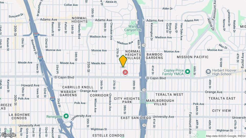 4355 McClintock St Map and Location Details