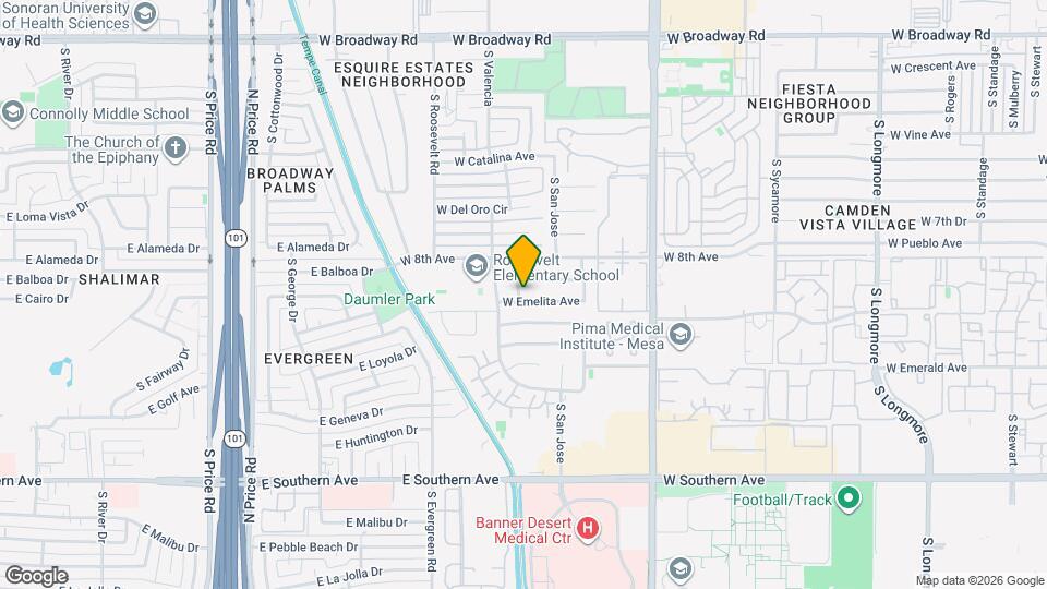 2224 W Emelita Ave Map and Location Details