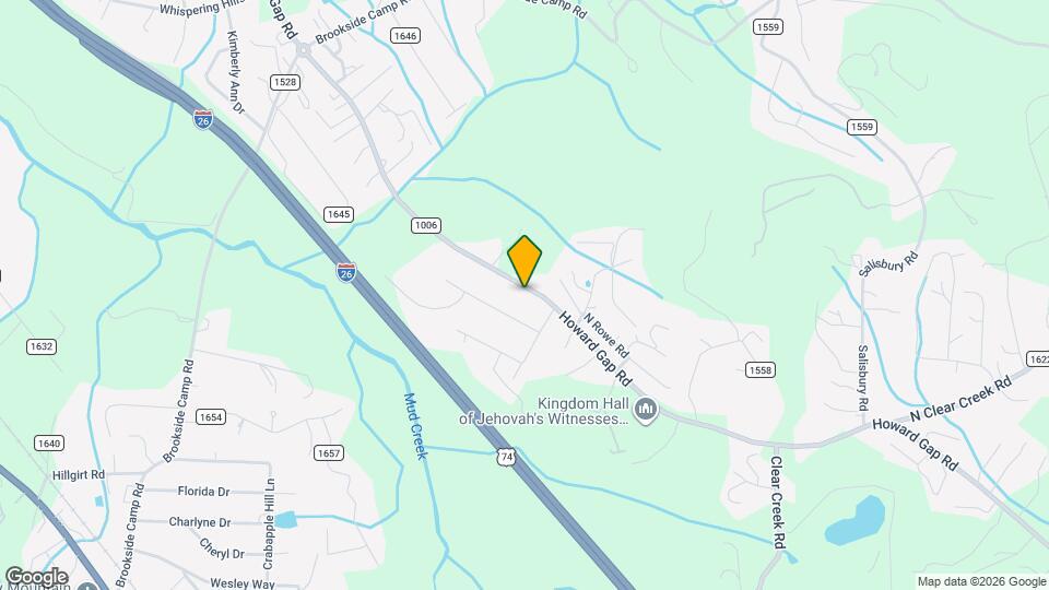 2168 Howard Gap Rd Map and Location Details