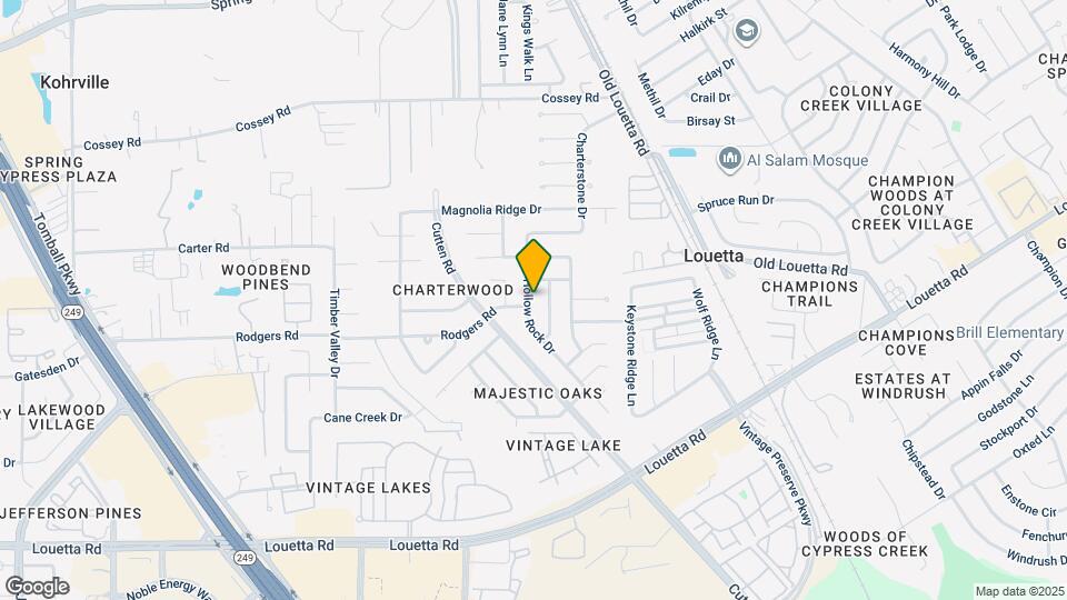 16206 Hollow Rock Dr Mapa y Detalles de la Ubicación