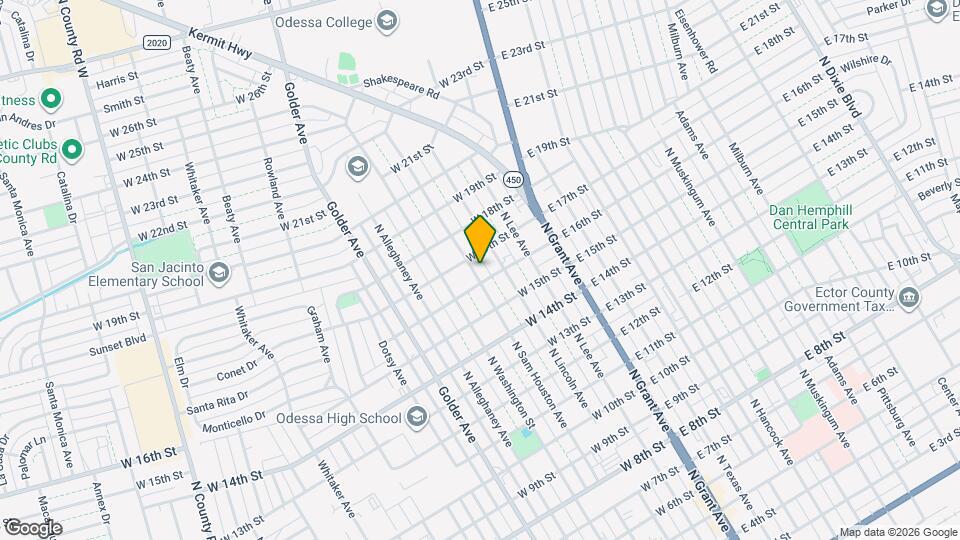 1604 N Sam Houston Ave Map and Location Details