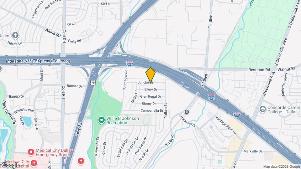 8404 Bunche Dr Mapa y Detalles de la Ubicación