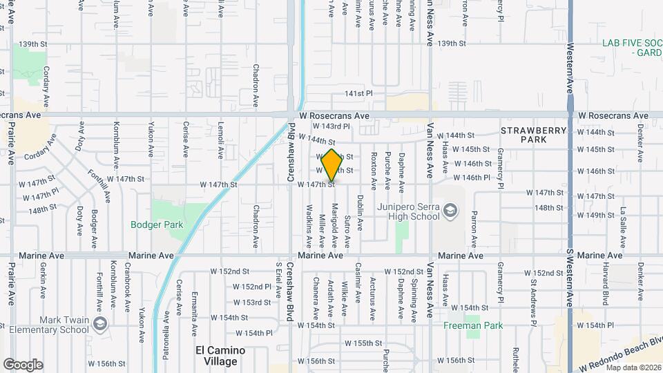 14701 Marigold Ave Map and Location Details