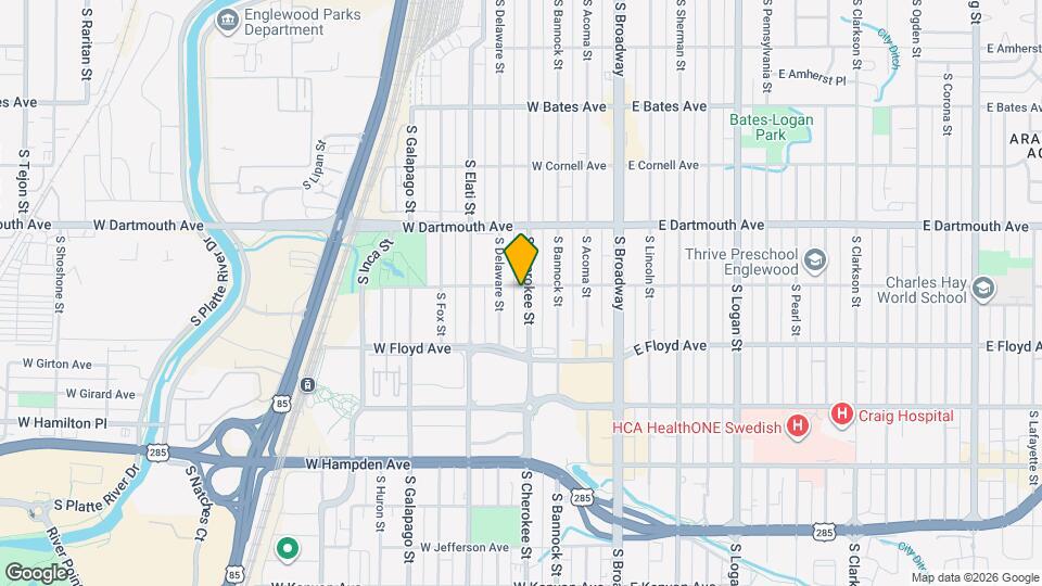 3211 S Cherokee St Map and Location Details