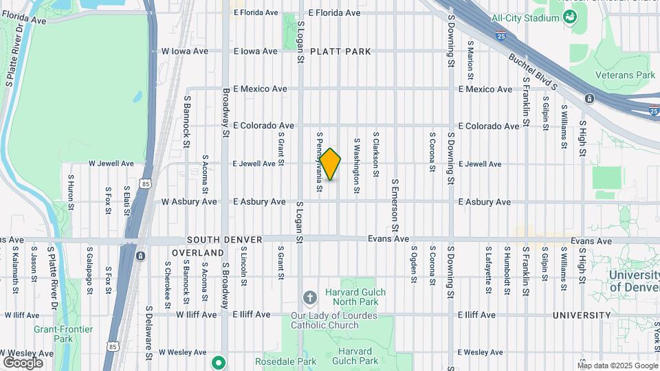 1953 S Pearl St Map and Location Details