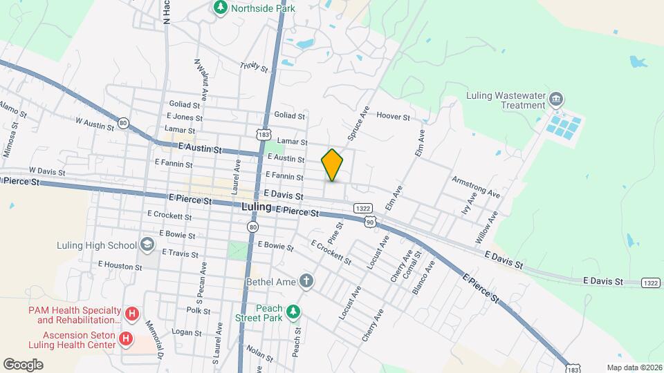 1004 E Fannin St Map and Location Details