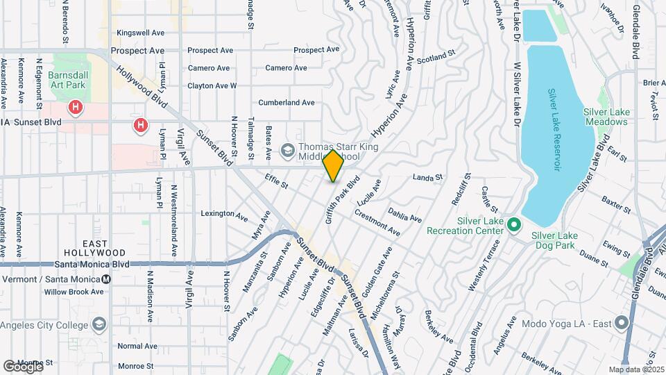 1233 Hyperion Ave Map and Location Details