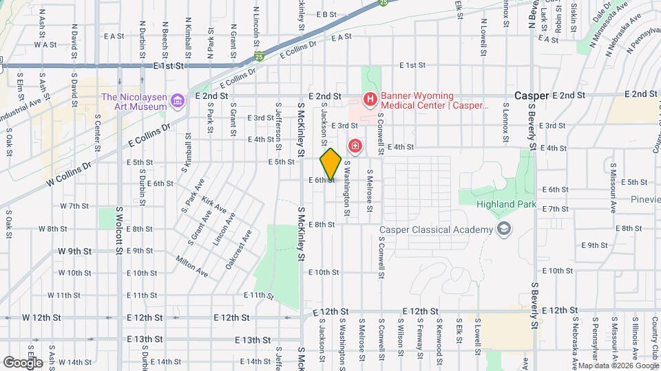 601 S Jackson St Map and Location Details