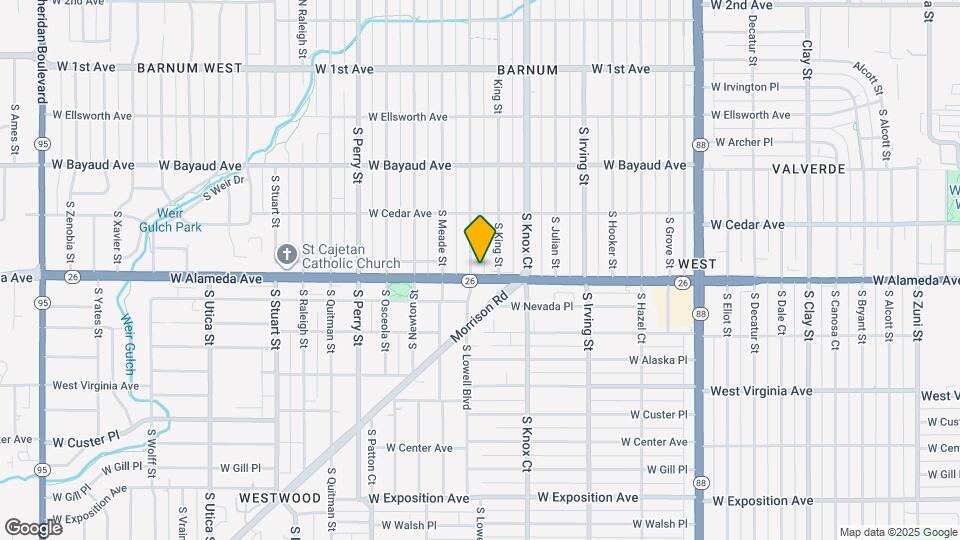 3555 W Alameda Ave Map and Location Details