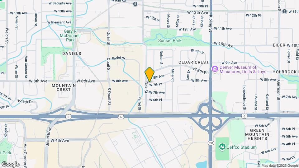 10755 W 7th Pl-Unit -2 Map and Location Details