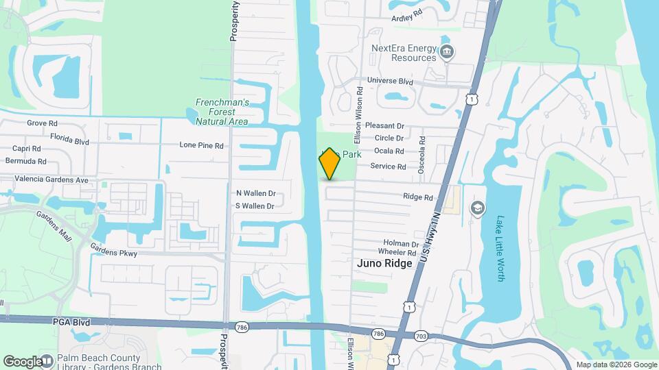 2101 N Palm Cir Map and Location Details