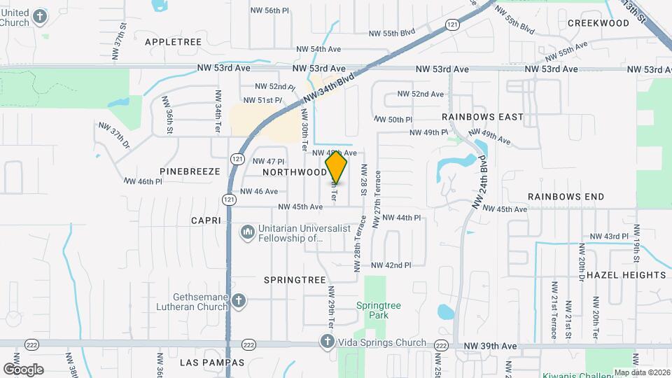 4601 NW 29th Ter Map and Location Details