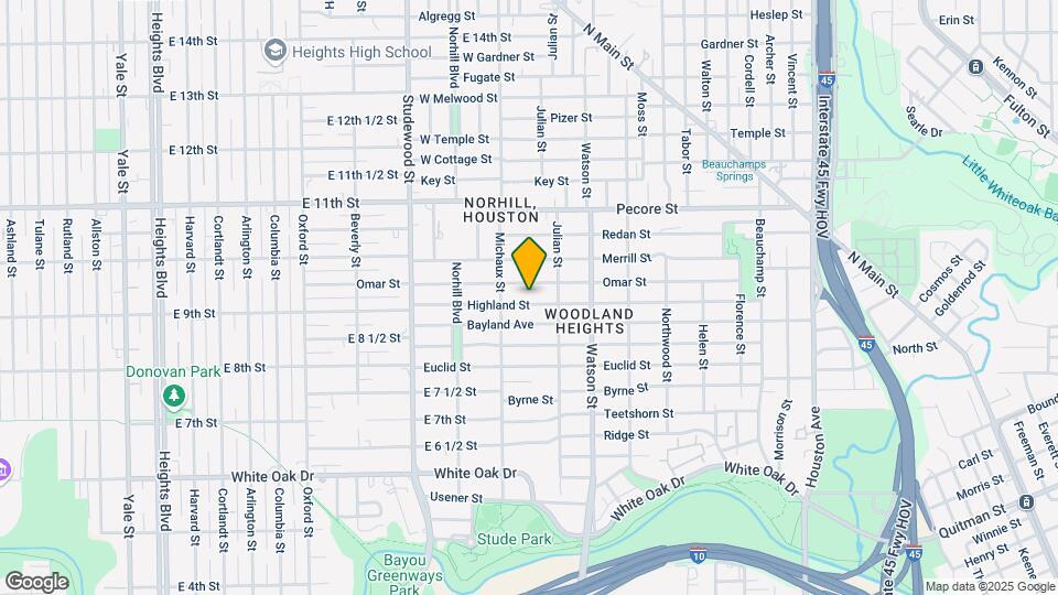 927 Highland St Map and Location Details