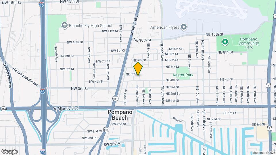 422 NE 1st Ave Map and Location Details